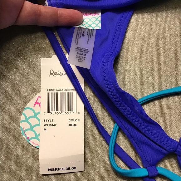 Raisins Bikini Top Spaghetti Straps M - Picture 4 of 5